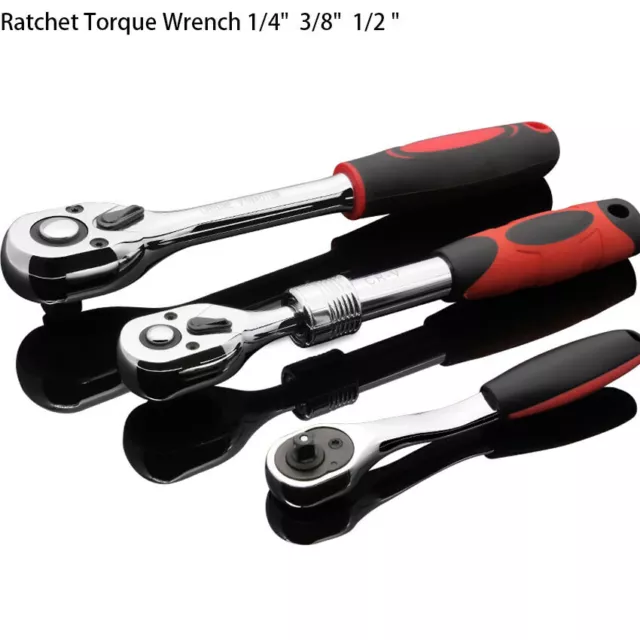 Ratchet Torque Spanner 1/4 3/8 1/2 " Square Drive Socket Wrench Tool Adjustable