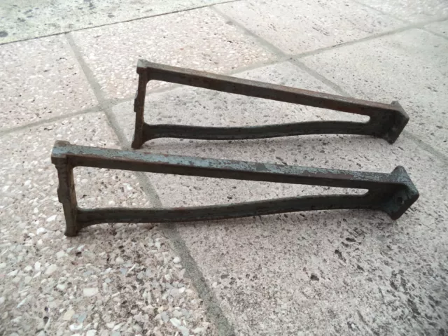 Pair Antique heavy duty industrial multi purposes Shelf Brackets