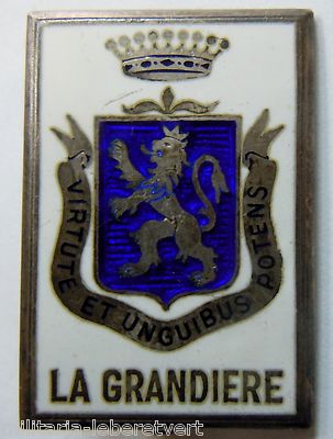 Insigne Argent Massif Indochine Train Vietnamien - Original 1947, Français, Restauré