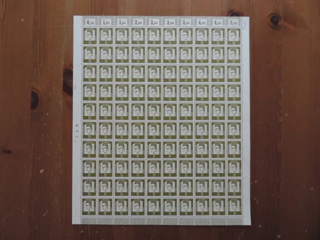 BRD Mi-Nr. 347x als kompletter Bogen mit Druckerzeichen 2 ** postfrisch