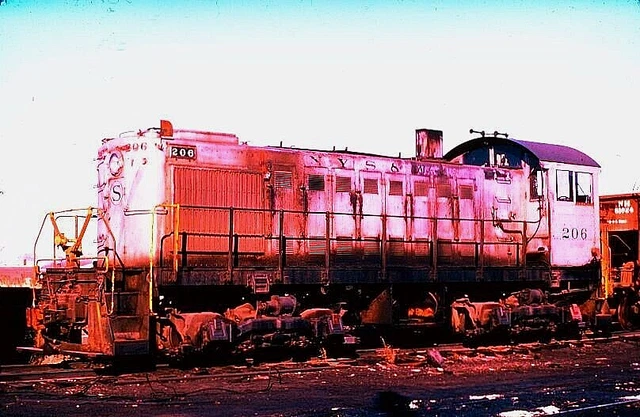 Ektachrome Slide Nysw Alco S-2 #206 Little Ferry, Nj March 1982
