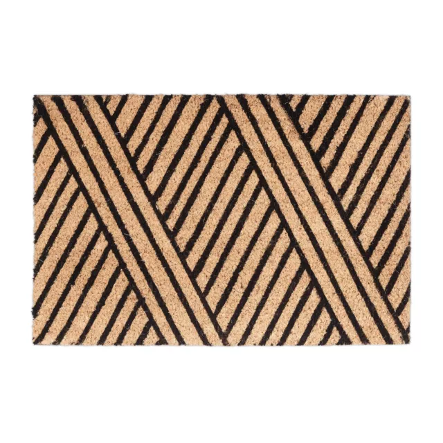 Paillasson en fibres de coco motifs Rayures tapis entrée accueil