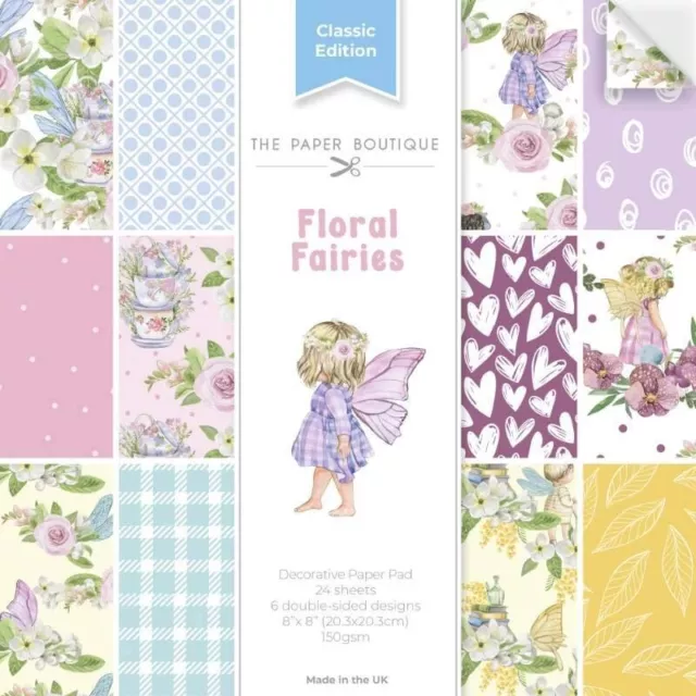 The Paper Boutique Blumenfeen 8 Zoll x 8 Zoll Dekorpapierblock