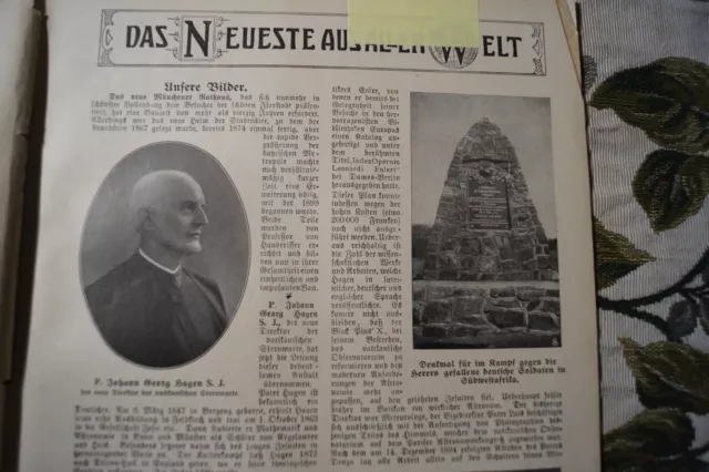 1906 Welt 4 Kolonien Deutsch Südwest Moltke Denkmal Bremen Düsseldorf Lambertus