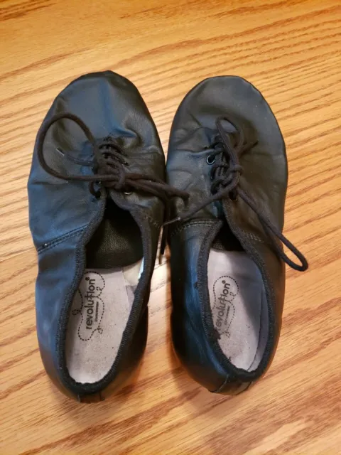 Revolution DanceWear Split Sole Leather Jazz Shoe 421 Black Size 9  0AD