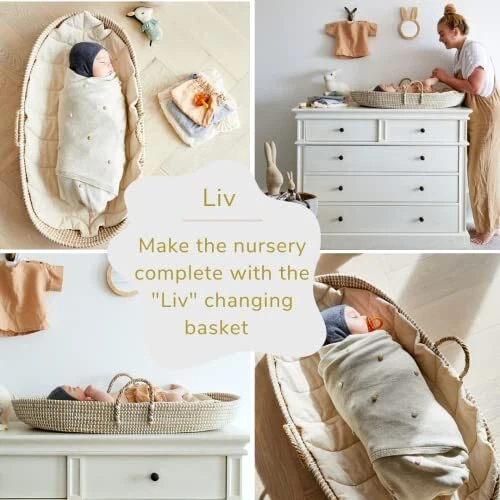 Bebe Bask Baby Diaper Caddy Organizer for Baby Boy Natural 3