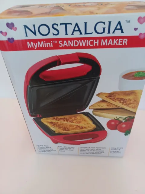 GRILLED CHEESE Sandwich/Panini/Omelet Maker (RED) New Sealed **MINI**