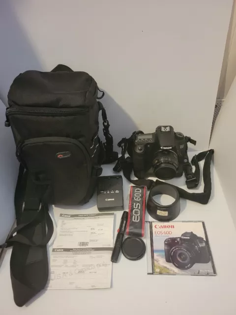 Canon EOS 60D DIgital Camera w/ 50mm 1.8 Lens & Carrying Case & Accessories Canon EOS 60D DIgital Camera w/ 50mm 1.8 Lens & Carrying Case & Accessories