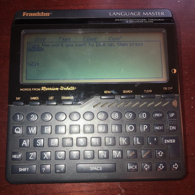 Franklin LANGUAGE MASTER LM-6000b Electronic Dictionary Vintage Sound WORKS