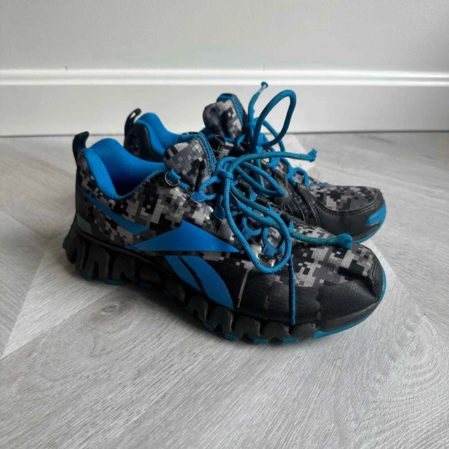 REEBOK ZIGTECH ZIG Slash Shoes Sneakers Boys Size 4 Black Blue
