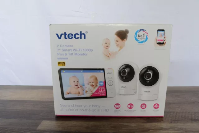Vtech RM7764-2HD 7-Inch Color LCD Smart Wi-Fi Baby Monitor with 2 Cameras