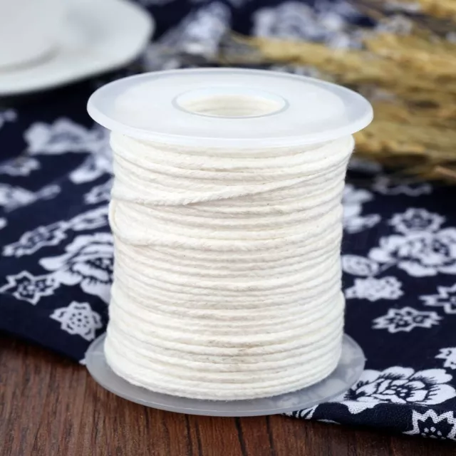 1Roll 61m Smokeless Square Braided Candle Wick DIY Candle Unwaxed Cotton Core