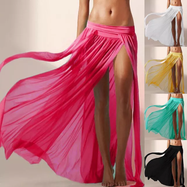 Vestido De Traje De Baño Para Mujer Bikini Transparente Falda Maxi Hilo De ”