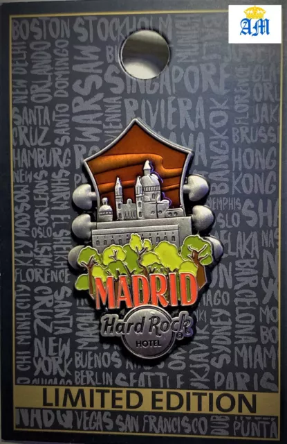 NEW HARD ROCK HOTEL MADRID PIN - UNOPENED - WITH CARD Headstock Madrid