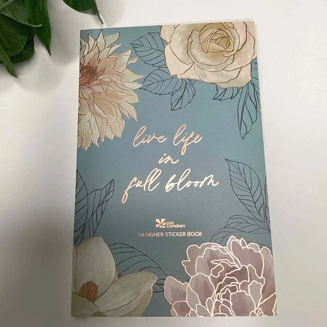 Erin Condren Live Life in Full Bloom Designer Sticker Book NEW