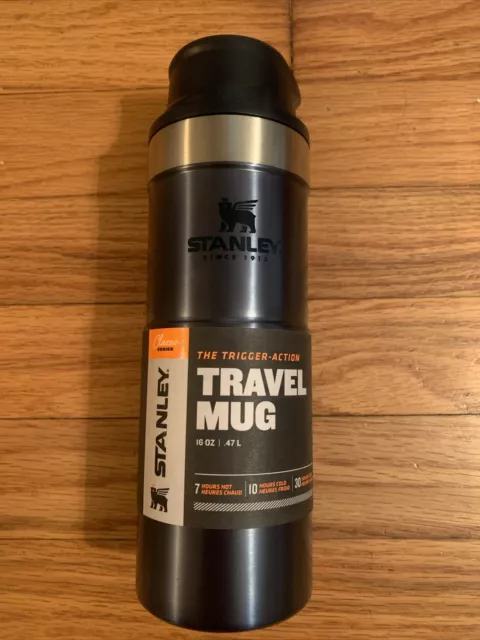 Stanley Blue Trigger Action Stainless Steel Tumbler Travel Mug 16 oz BRAND NEW!