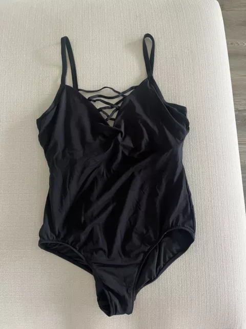 Seafolly Black one piece new ~ 16