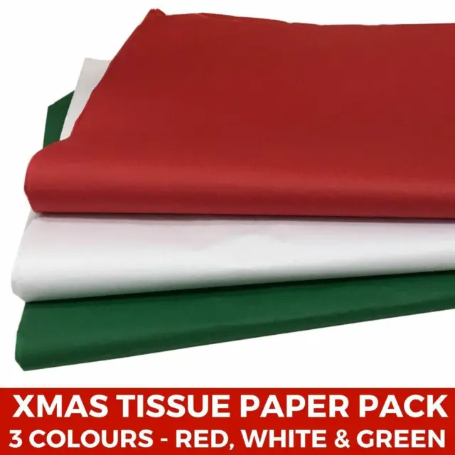 Confezione carta tessuto natalizio - rosso verde bianco festa avvolgimento senza acido Natale