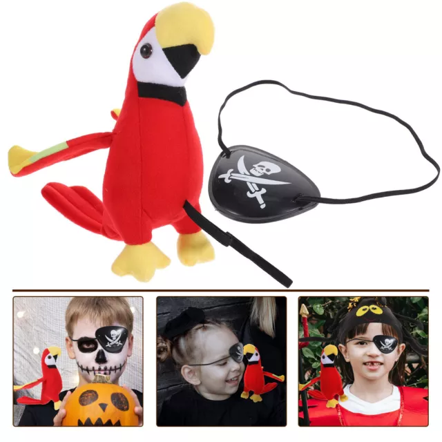 Halloween-Partyzubehör Plüschtier Ausgestopfter Papagei Spielzeug Kleidung