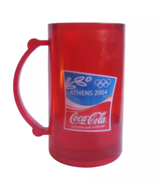 SELTENER Sammlerstück Coca-Cola Kunststoff-Kühlbecher Olympische Spiele 2004