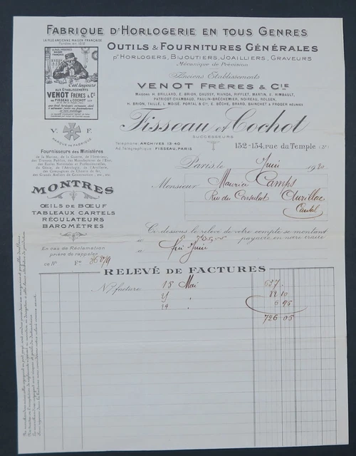 Facture Ancienne Palais De La Nouveauté Paris – 1918 – Document Historique