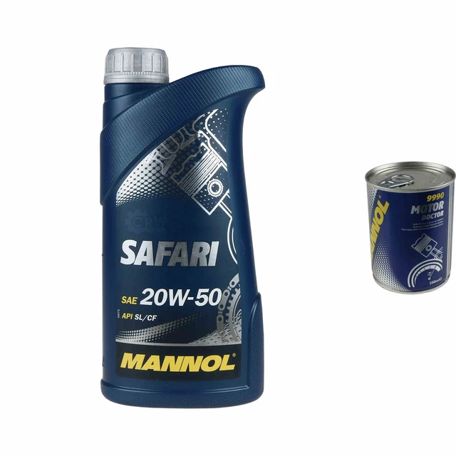 1L Olio Motore MANNOL Safari 20W-50 1x MANNOL Motore Doctor Additivo