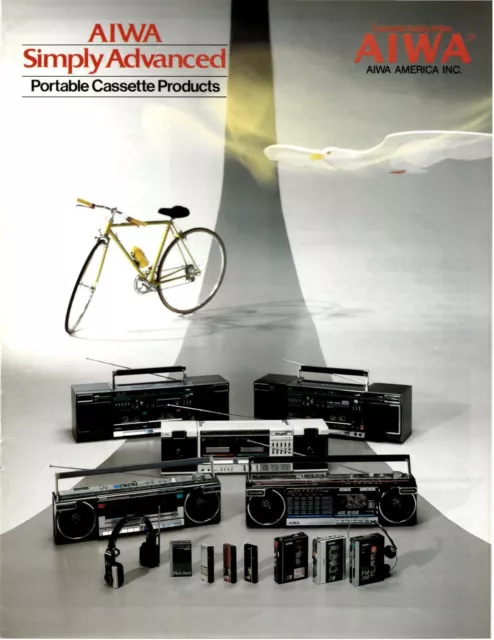 Aiwa – Portable Cassette - Brochure Catalogue Catalogo Katalog - 1985 - English