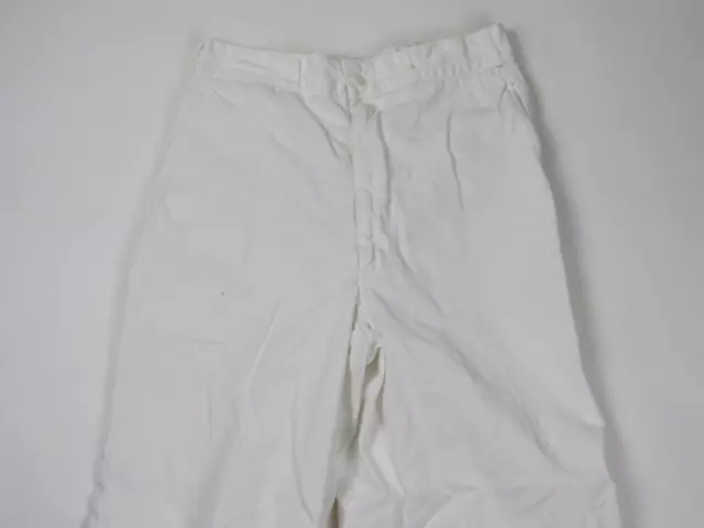 Vtg 40s 50s US Navy White Cotton Zipper Fly Sailor Pants 28.5 x 27.5 Dungaree