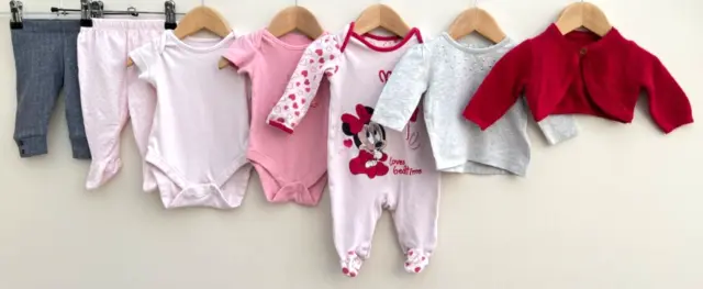 Baby Girls Bundle Of Clothing Age 0-3 Months Disney Mothercare M&S
