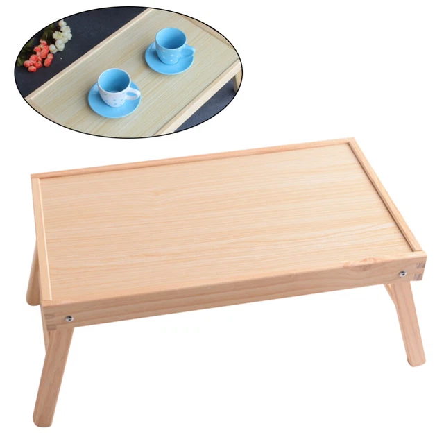 1pc Multifunción Portátil Madera Madera Madera Masiva Escritorio Plegable