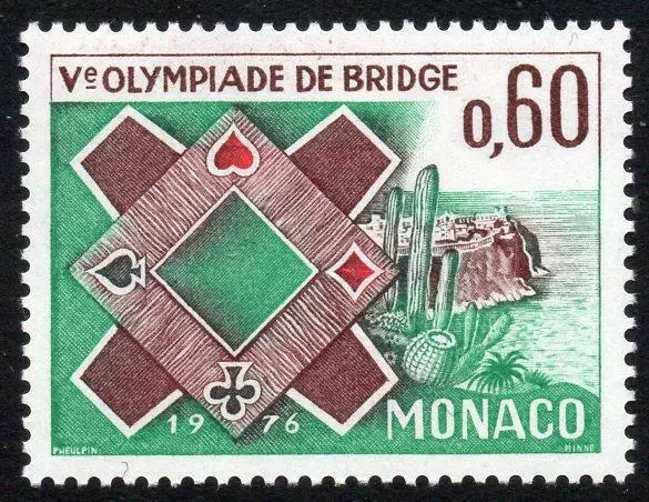 MONACO MNH 1976 SG1240 5th Bridge Olympiad