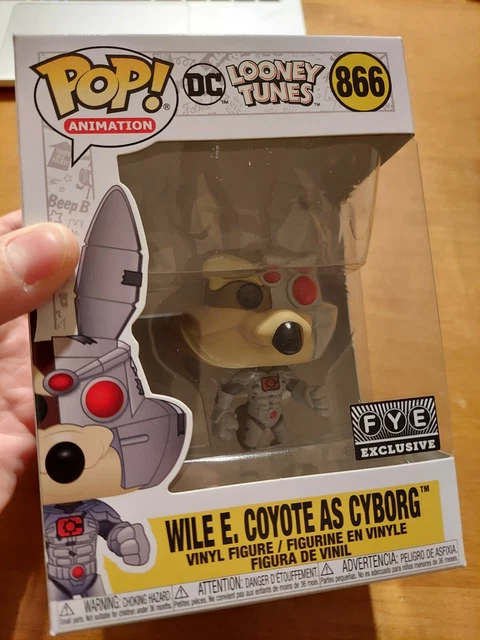 Funko Pop DC Looney Tunes Wile E. Coyote As Cyborg #866 FYE EXCLUSIVE READ