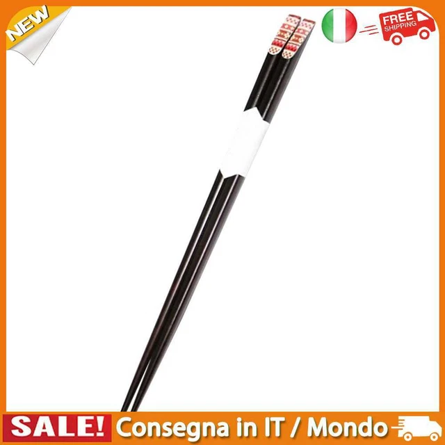 IT 1 Pair Printing Chopsticks Natural Log Non-slip Food Hashi for Kitchen (6)