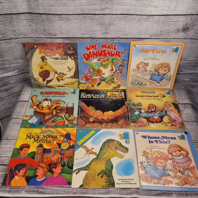 Lot of Vintage Children's Softcover Books, Mario, Garfield, Land Before Time....