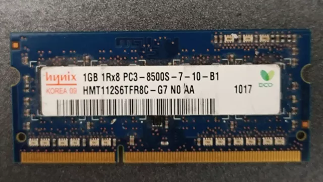 1GB PC Portable RAM Hynix PC3 - 8500S DDR3