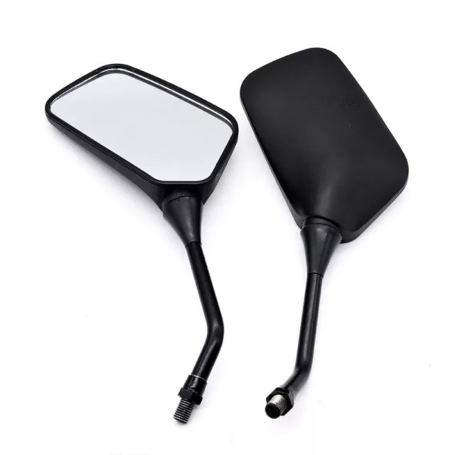 Universal Motorcycle Rearview Side Mirrors for Honda Suzuki KAWASAKI Black 10mm 2