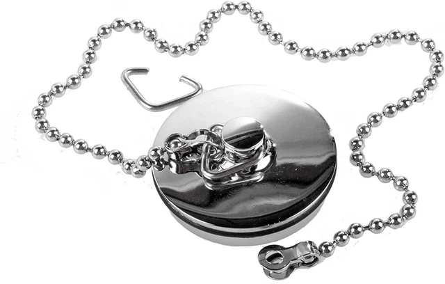 E2trade Spina lavandino cromata con catena per lavabo mani 1 1/2 pollice