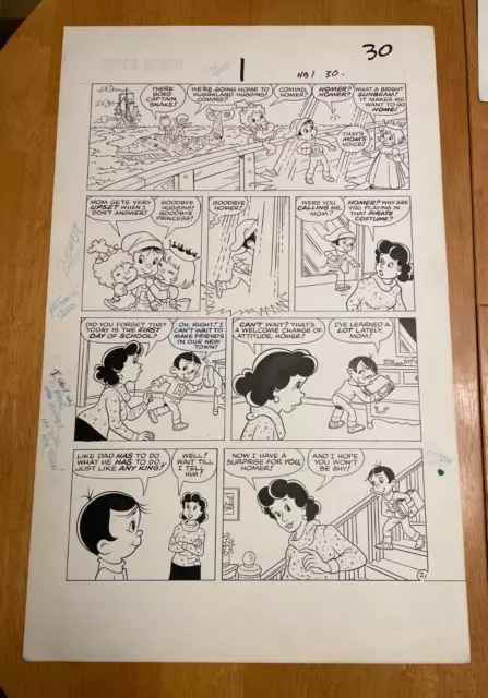 HUGGA BUNCH #1 original comic art 1986 STAR HOMER CAPTAIN SNAKE HUGGALAND