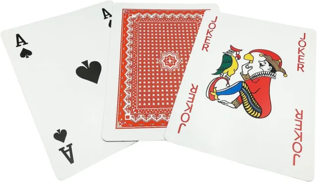 8"x11" Jumbo Playing Cards. Giant Deck Poker Large Huge Family Playing Card Game