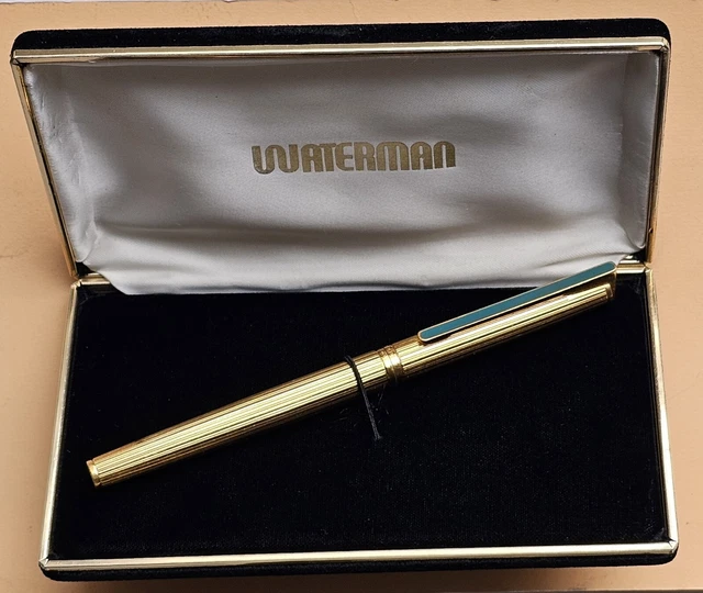 Stylo Plume Waterman Lady Patricia - Plaqué Or & Plume Or 18 Carats - Neuf Avec écrin