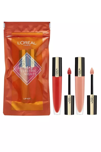 L'Oréal Rouge Signature Paris Électrique Nuits Lèvre Kit Duo Maquillage Set