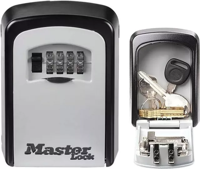 MASTER LOCK Key Safe Wall Mounted Medium 85 x 119 x 36 mm Outdoor Mounting Ki...