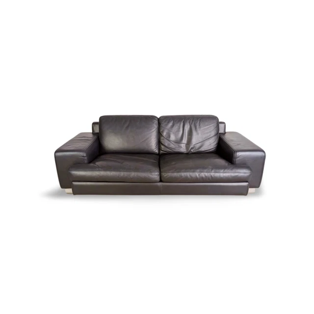 Ensemble 2 canapés Roche Bobois cuir – 3 places + 2 places - Ameublement