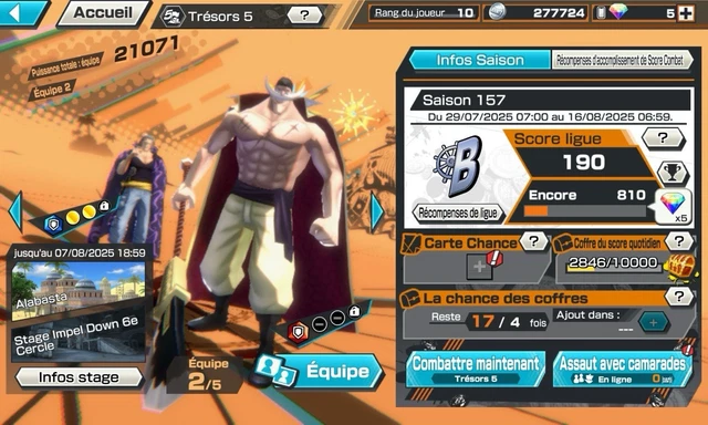 Compte One Piece Bounty Rush (OPBR) - Android - Action/Combat - Prix Négociable