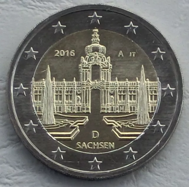 2 Euro Gedenkmünze Deutschland A 2016 Sachsen / Dresdner Zwinger unz.