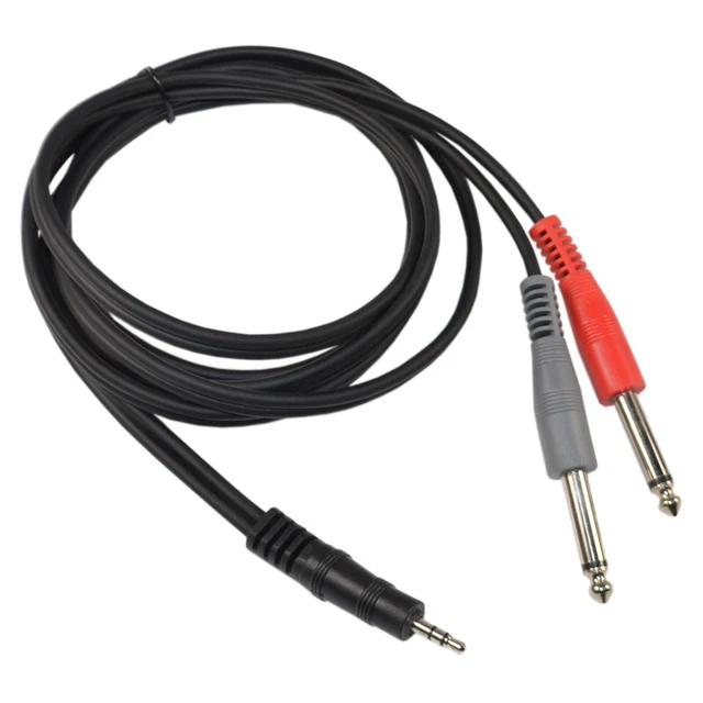 Câble Audio 3m HQRP - Adaptateur 3,5 Mm Mâle Vers 4x 6,35 Mm Mâle - Neuf