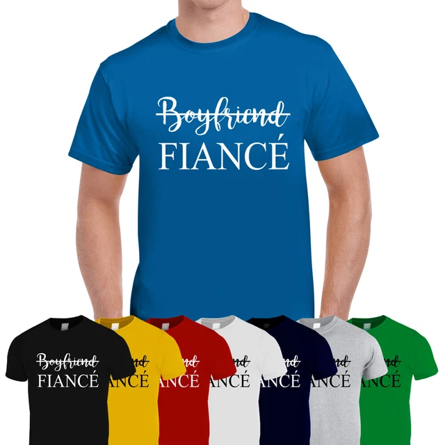 Boyfriend Now Fiance Funny Mens Cotton Tee T-Shirt Top Gift Unisex Multi Colours