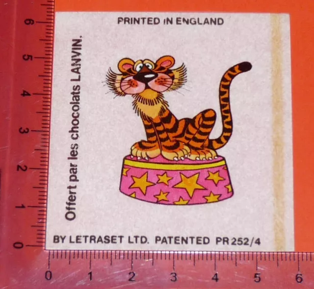 1977 Lanvin Chocolate Decal Decal For Circorama Circus Letterset