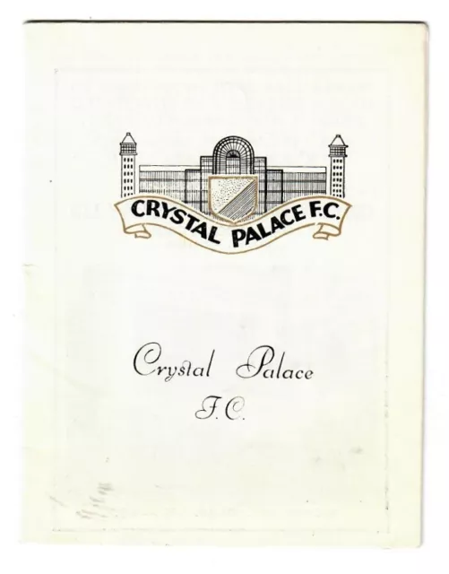 Crystal Palace v Ipswich Town - 1966-67 Division Two - Football Programme