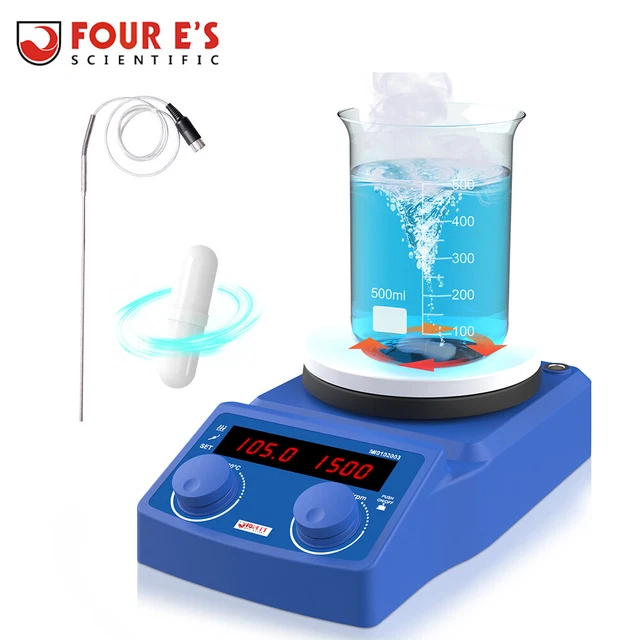 LED Digital Magnetic Hotplate Stirrer Mixer 100-1500RPM 5000ml 600W w/ plate USA